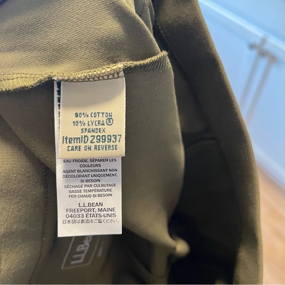 L.L.Bean olive green pull on trousers career pants sz small petite NWT - Picture 5 of 5